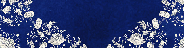 蓝色花纹BANNER背景