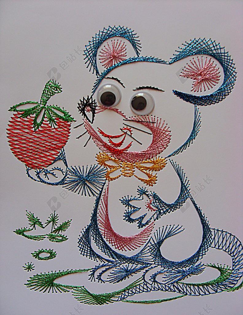 鼠标 图像 保单 孩子们 童话故事 刺绣 字符 愿望 乐趣