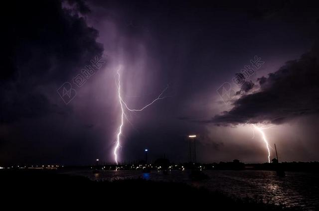 闪电 夜 风暴 自然 天气 雷声 罢工 夜晚的天空