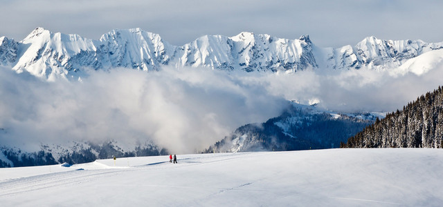 户外运动滑雪背景