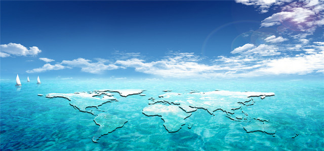世界地图商务背景