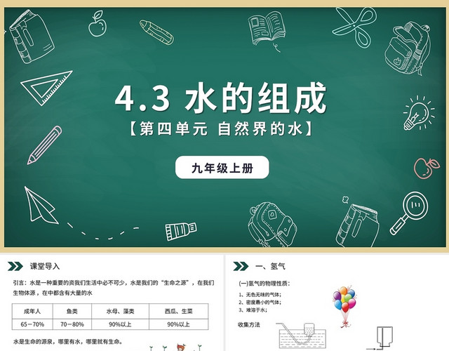 自然界的水水自然成化学说课课件PPT模板