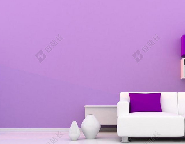 紫色沙发家居背景图