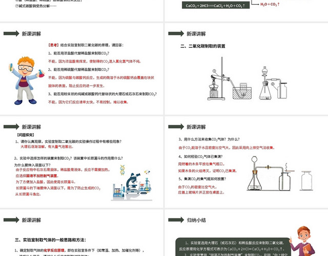 二氧化碳制取的研究碳和碳的氧化物化学说课课件PPT模板