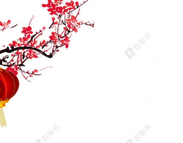 元宵节吃汤圆梅花H5背景素材
