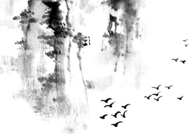 美丽的水墨画