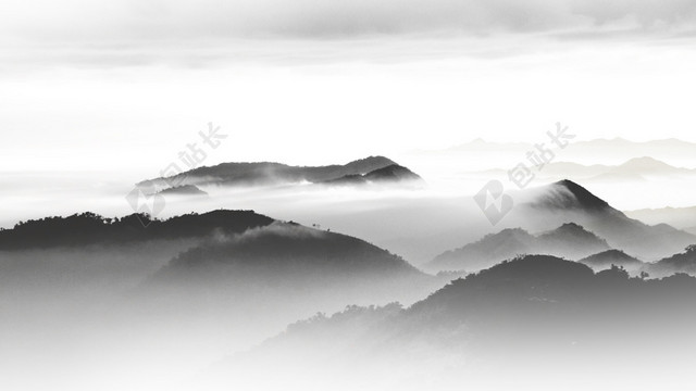 水墨山水背景素材
