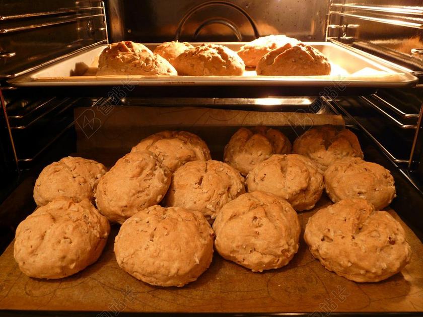 滚 唤起 面包 烤 烤箱 热 吃 食品 香脆 国产