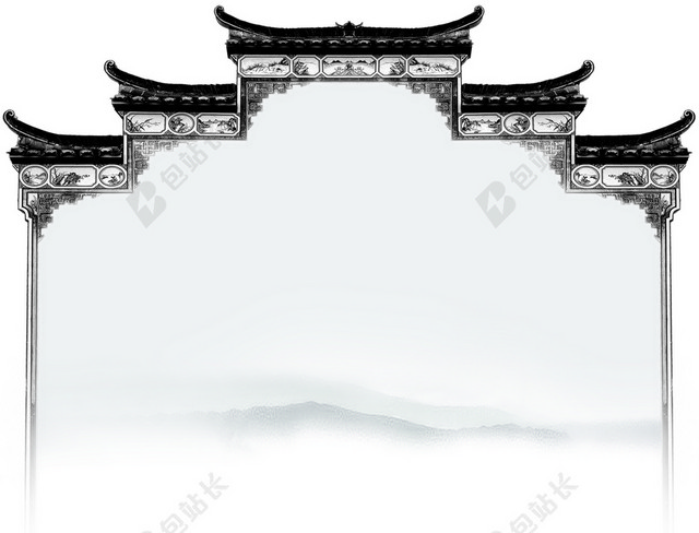 徽派海报背景图