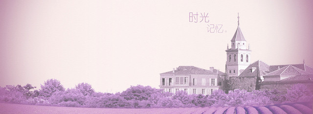紫色欧式庄园背景