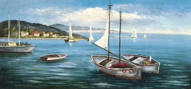 油画海景