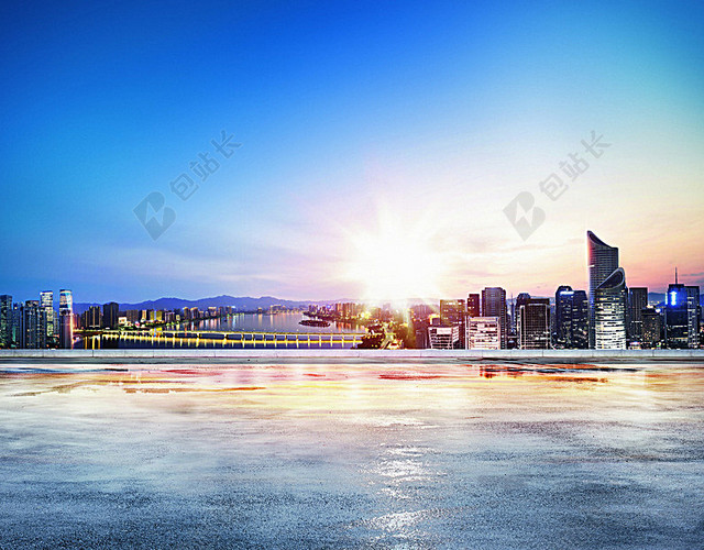 大气广场商务背景图