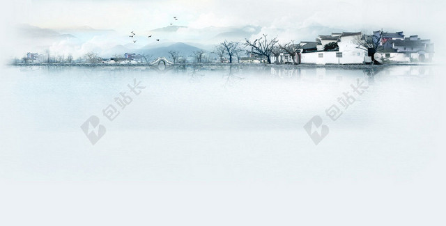 中国风山水背景