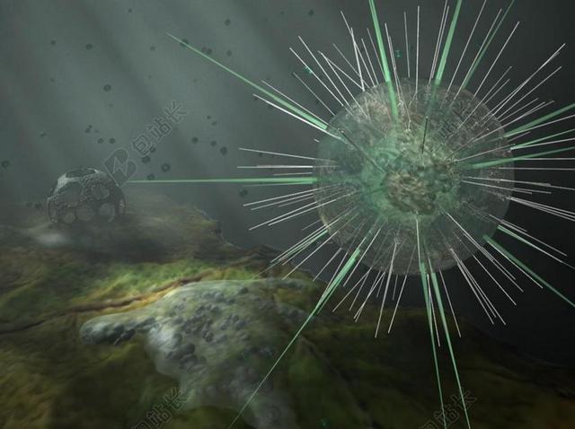 生物显微镜病毒细胞海底动物水母科幻感背景图片