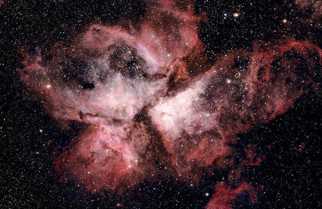 红色宇宙天文太空星系天体浩瀚星云背景图片