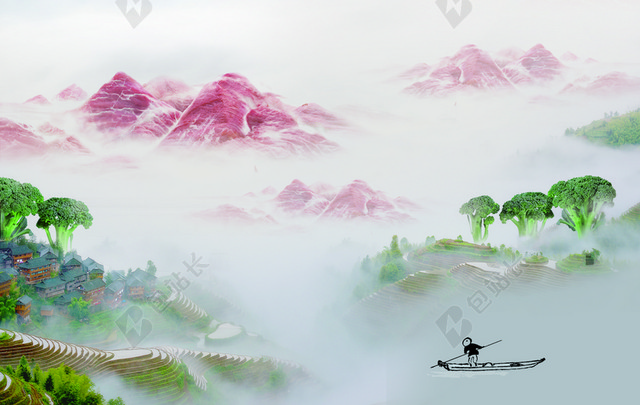 中华传统文化展板背景