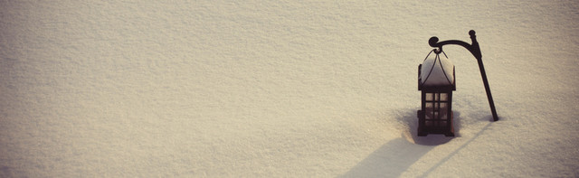 冬天雪灯BANNER创意设计
