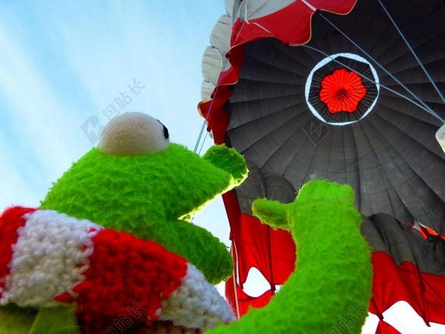 气球 热气球 气球 青蛙奇迹芝麻街 绿色 娃娃