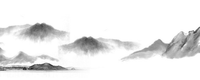 古风山水缭绕图