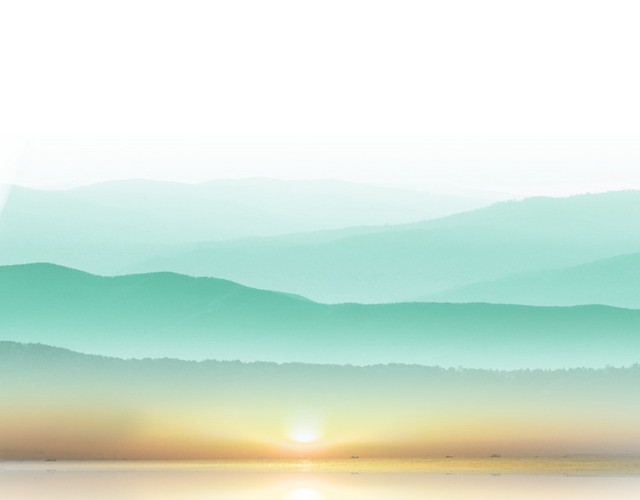 夕阳山峦