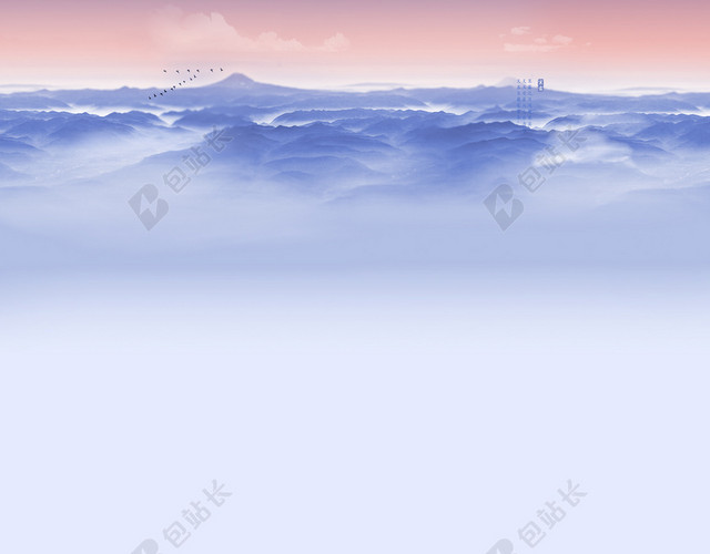 中国风山水背景