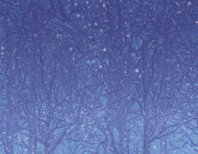 雪地森林H5背景素材