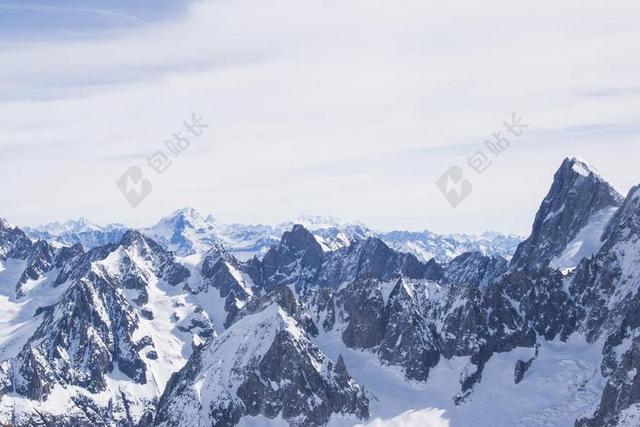 阿尔卑斯山 山 高峰 自然 雪 景观 冬天 欧洲 蓝色