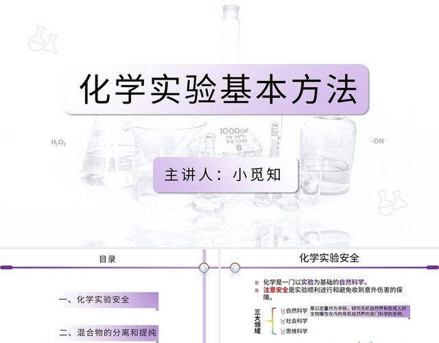 简约化学实验基本方法PPT模板