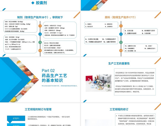 药品生产工艺流程及常见问题PPT模板