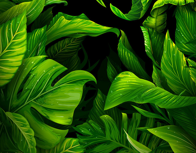 绿色植物H5背景