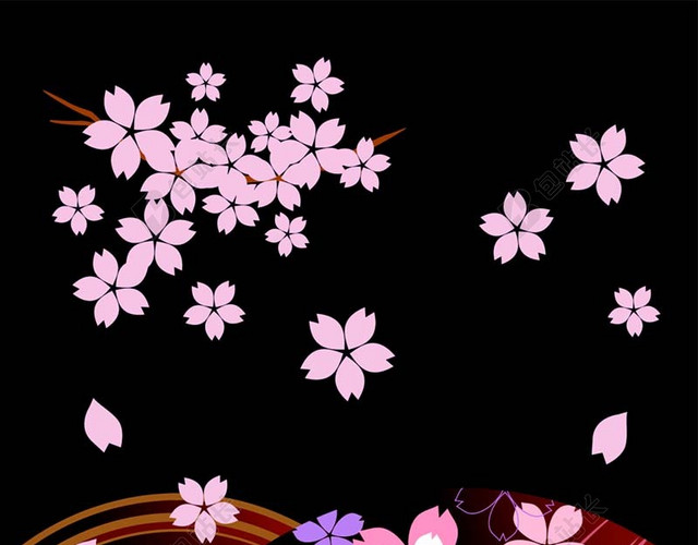 日式樱花背景图