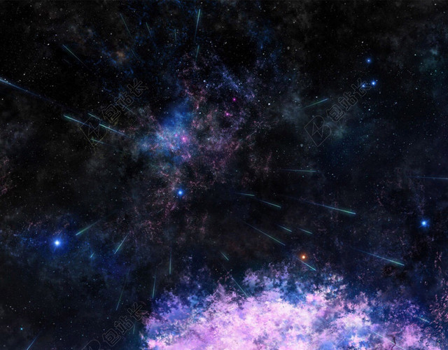 星空下的樱花H5背景