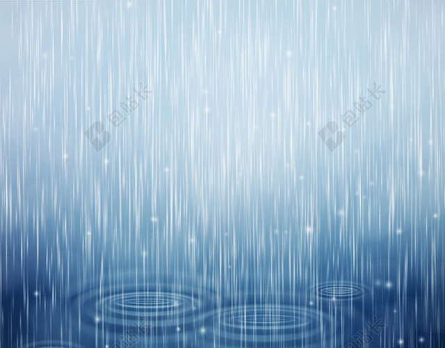蓝色浪漫雨中水面主图背景