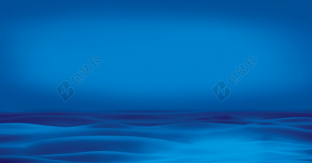 蓝色波浪纯背景素材