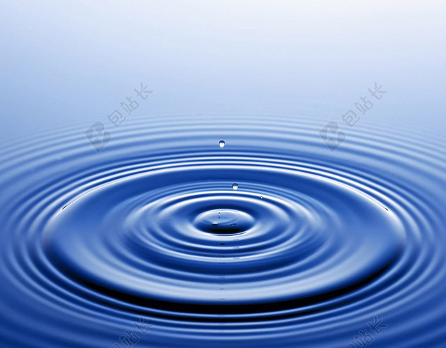 蓝色水滴波纹背景
