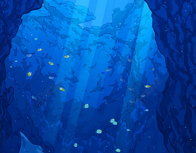 蓝色海洋H5背景