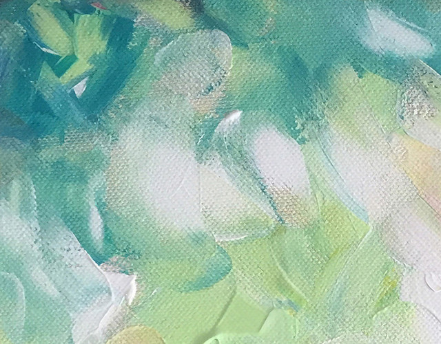 绿色水彩笔触H5背景