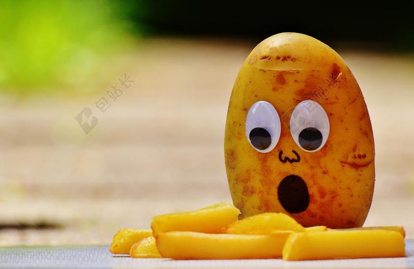 土豆 法语 丧 滑稽 乐趣 吓坏了 吃 食品