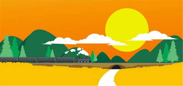 温馨山水背景