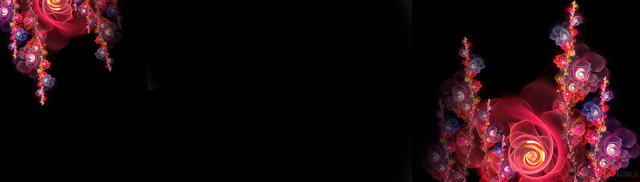 矢量花纹五彩炫酷BANNER