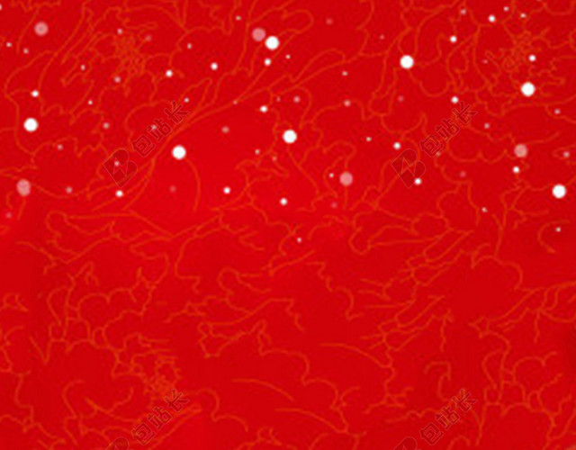 圣诞节红色花纹H5背景