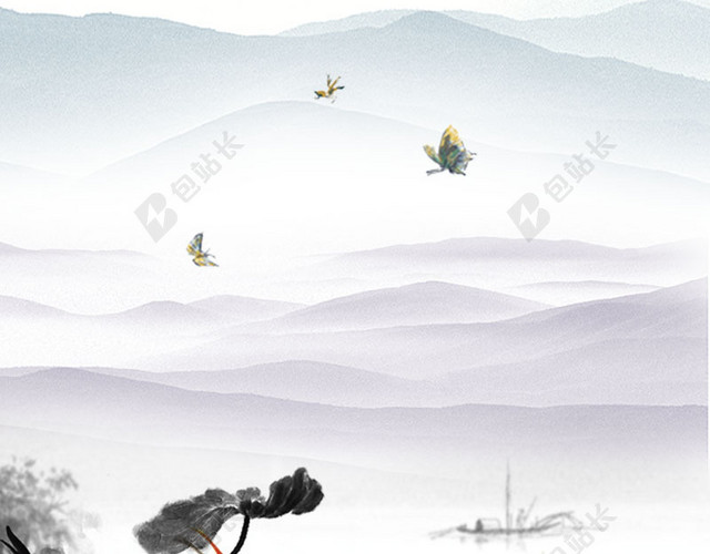 中国风水墨画背景图