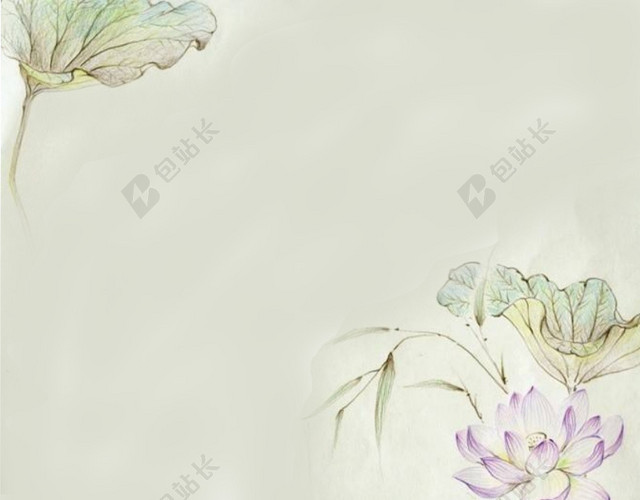 紫色荷花莲藕中国风