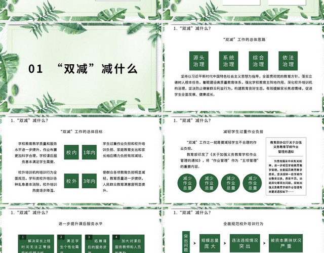 教育部门双减政策宣讲培训会家长会PPT模板