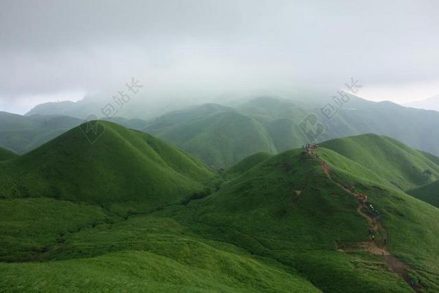 武功山 云雾 缭绕 山脉