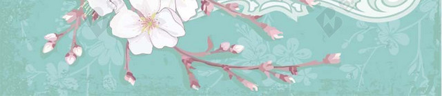清新淡彩樱花背景图