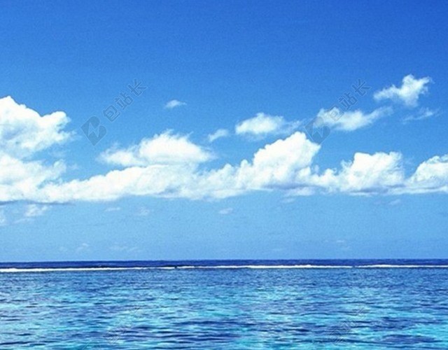 蓝天白云大海H5背景