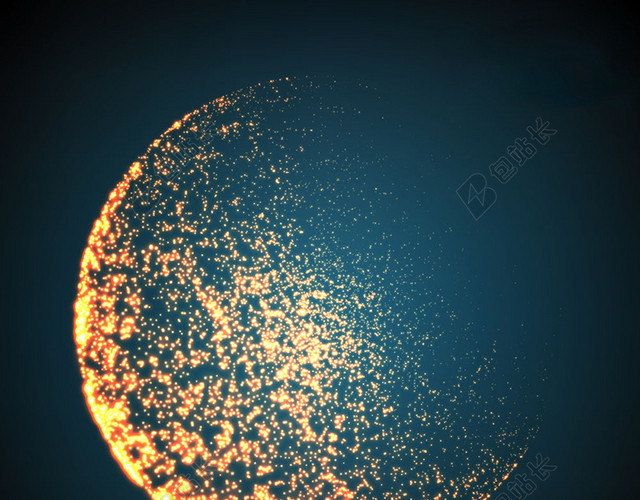 梦幻星光金色星球背景