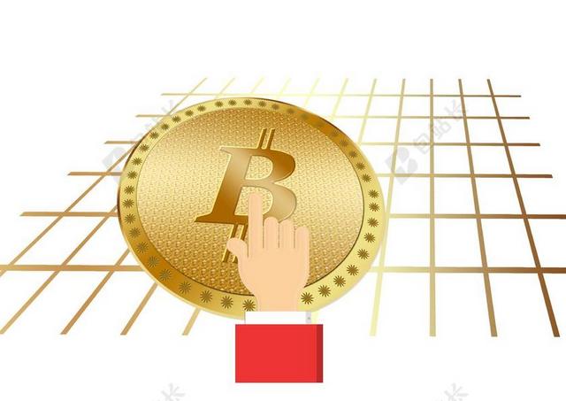 金融商务比特币背景图片
