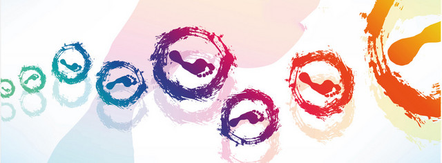 涂鸦脚丫子背景BANNER　
